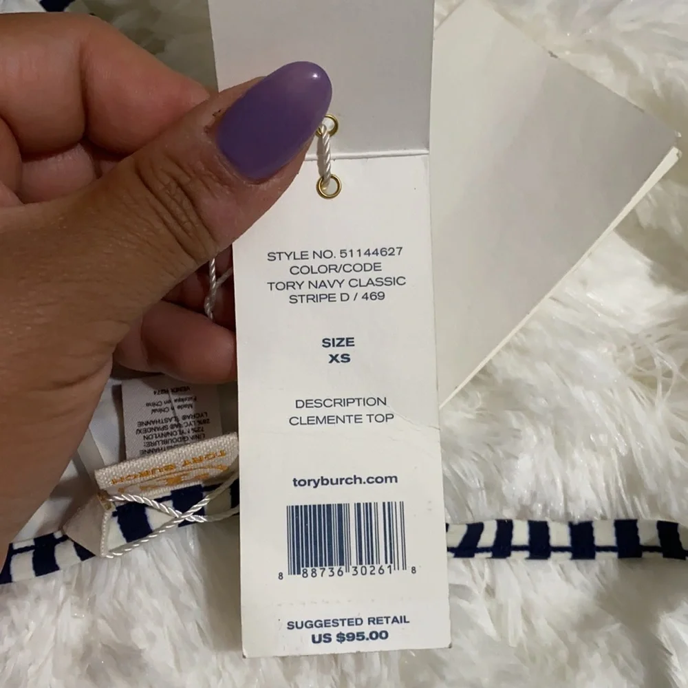 Tory Burch Clemente Top, Stripped Bikini Top
